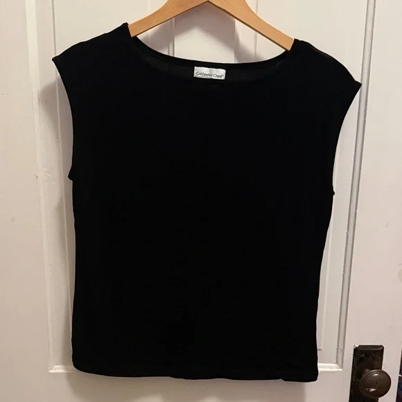 3/$25 Coldwater Creek Women's Black Tank Top - Picture 1 of 6
